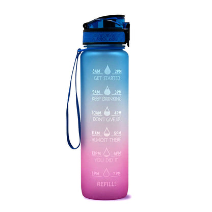 Motivations-Trinkflasche | Innovative Sport Trinkflasche 1000 ml 12