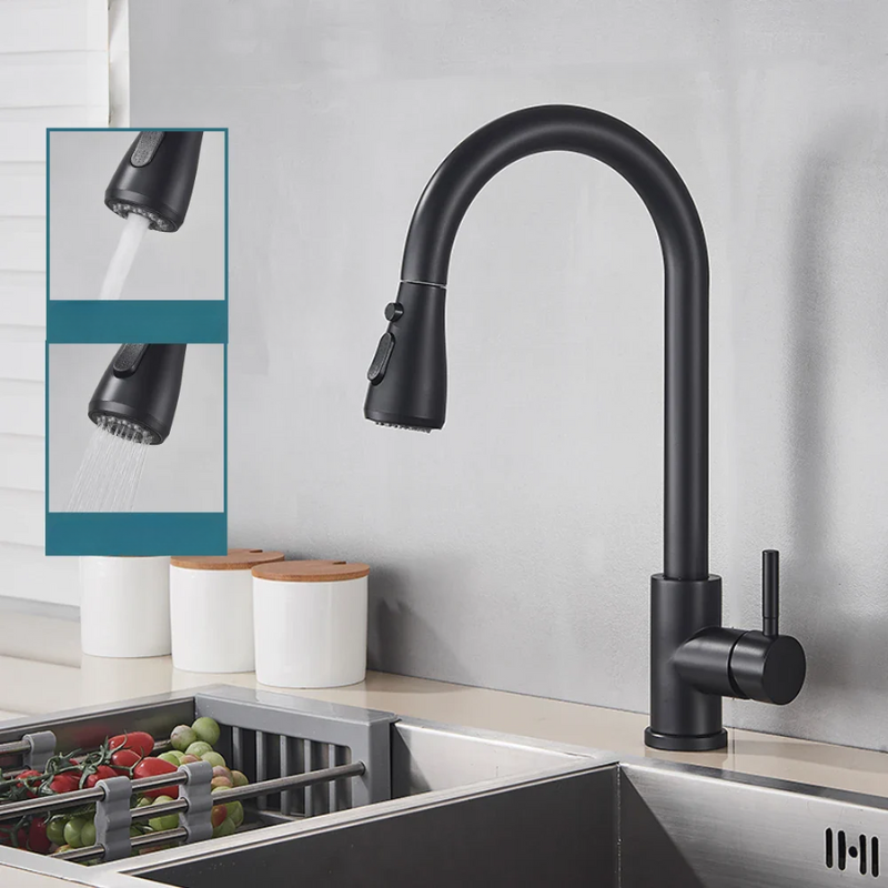 Scanto | Ausziehbarer Wasserhahn für die Küche aus Edelstahl 2