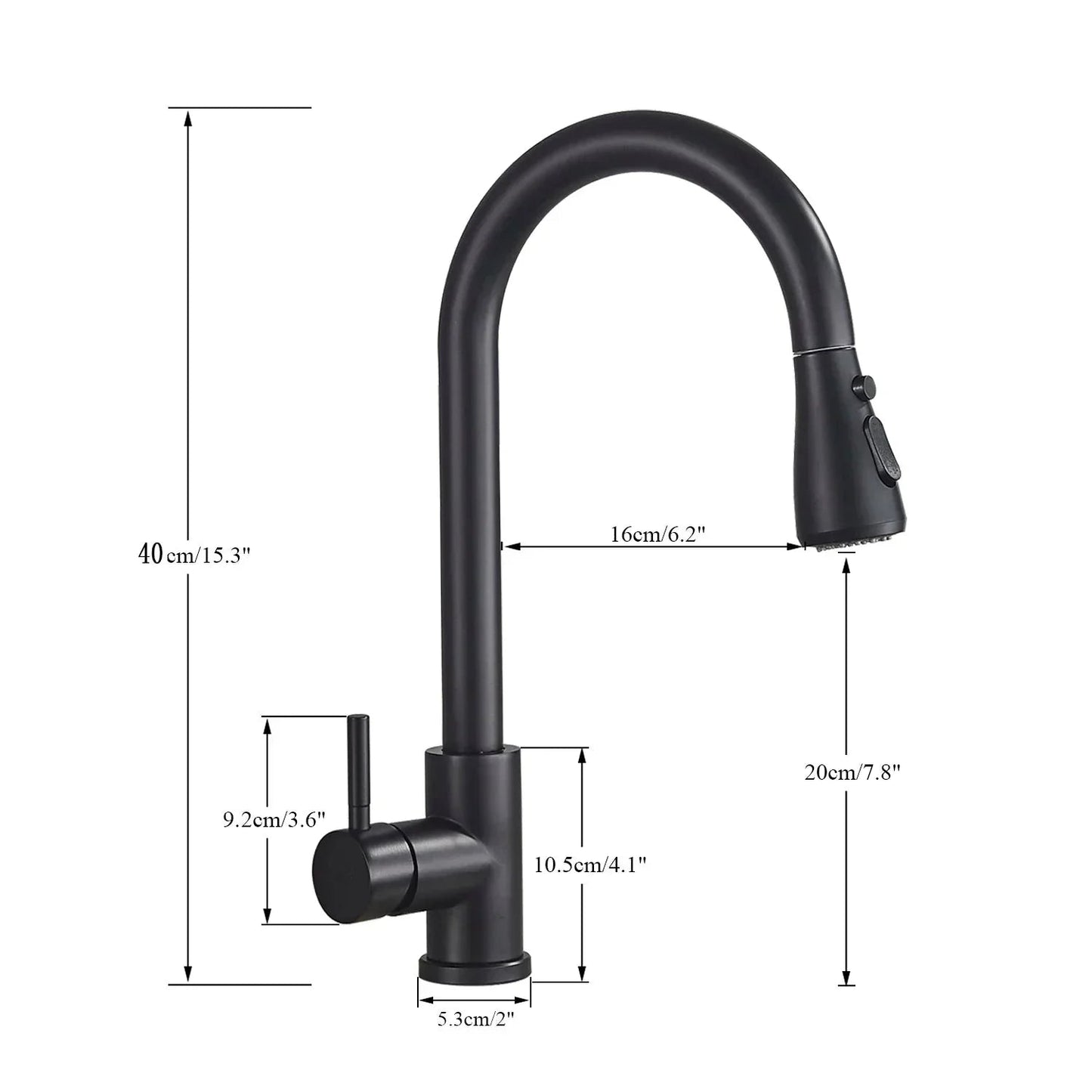 Scanto | Ausziehbarer Wasserhahn für die Küche aus Edelstahl 4