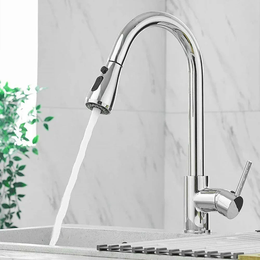 Scanto | Ausziehbarer Wasserhahn für die Küche aus Edelstahl 6