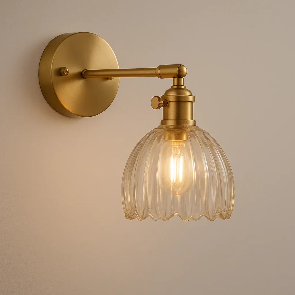 Scanto | Retro-Wandleuchte mit Tulpenglasschirm 0