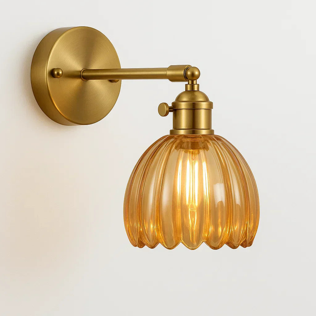 Scanto | Retro-Wandleuchte mit Tulpenglasschirm 5