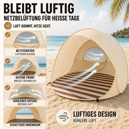 Sunverra Pop-Up Strandmuschel | Schneller Sonnenschutz für 3-4 Personen 4