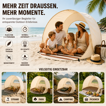 Sunverra Pop-Up Strandmuschel | Schneller Sonnenschutz für 3-4 Personen 6