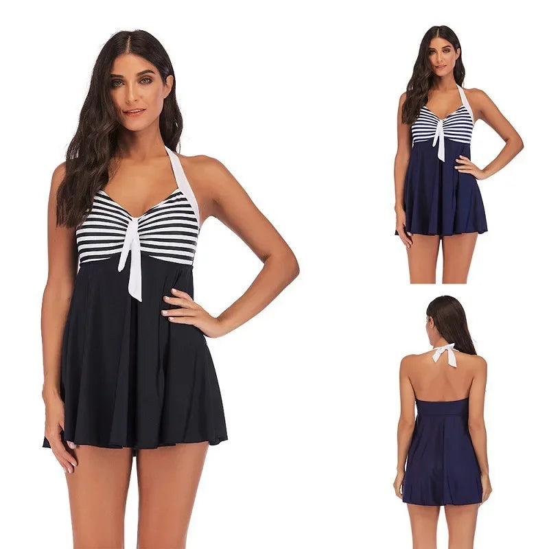 Vintage Badeanzug Damen | Zweiteilige Bademode mit Neckholder 2