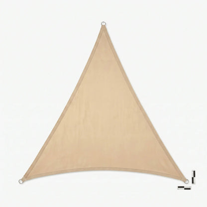 Wasserdichtes Sonnensegel Beige | Dreieckiger Sonnenschutz für Balkon 2