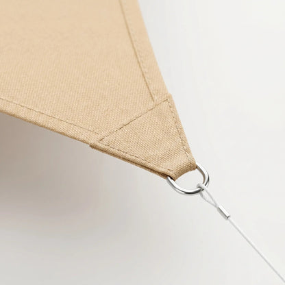 Wasserdichtes Sonnensegel Beige | Dreieckiger Sonnenschutz für Balkon 3